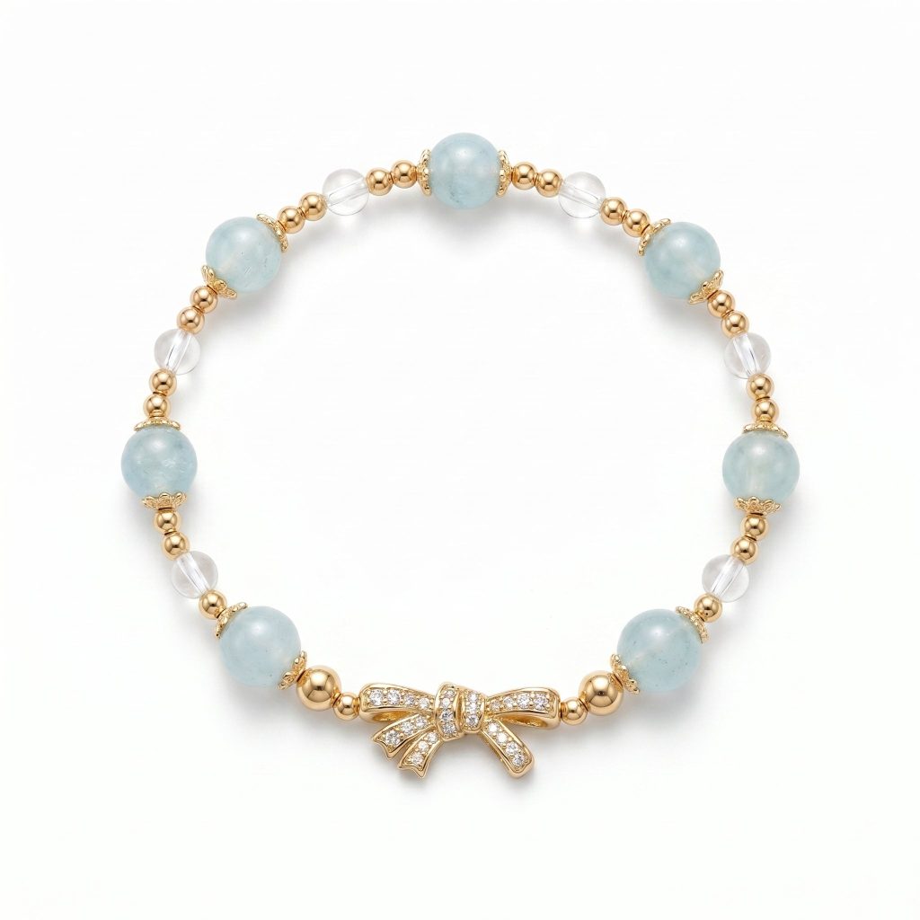 Mio&Gem aquamarine bracelet Origin · Water element crystal bracelet, main image