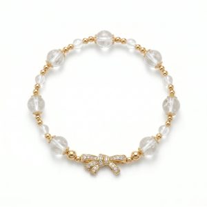 Mio&Gem clear quartz bracelet Origin · Metal element crystal bracelet, main image