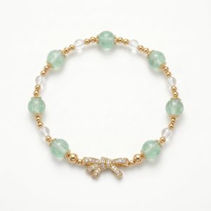 Mio&Gem green fluorite bracelet Origin General · Wood element crystal bracelet, main image