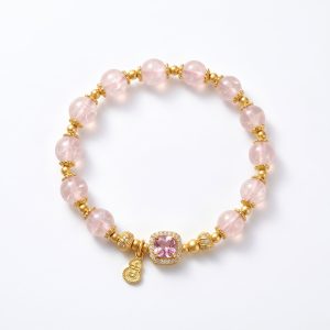 Mio&Gem rose quartz bracelet Origin · Fire element love crystal bracelet, main image