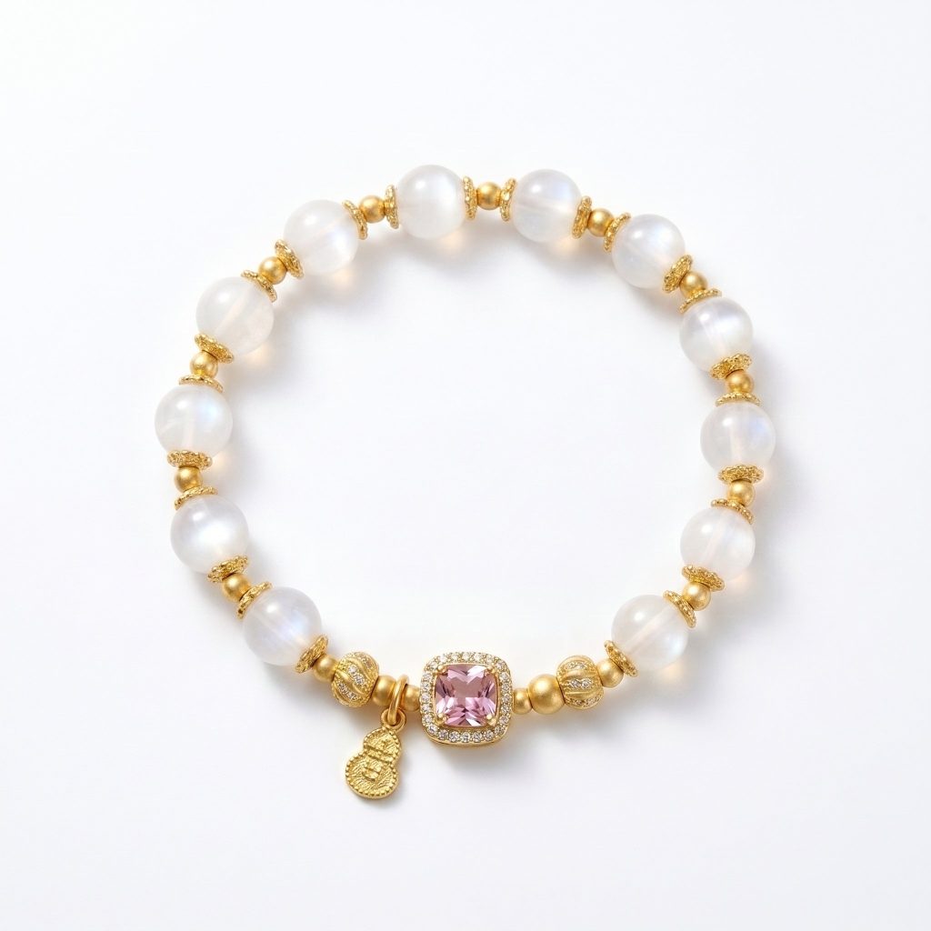 Mio&Gem white moonstone bracelet Origin Love · Metal element love crystal bracelet, main image