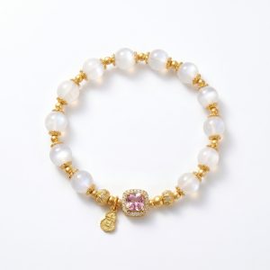 Mio&Gem white moonstone bracelet Origin Love · Metal element love crystal bracelet, main image